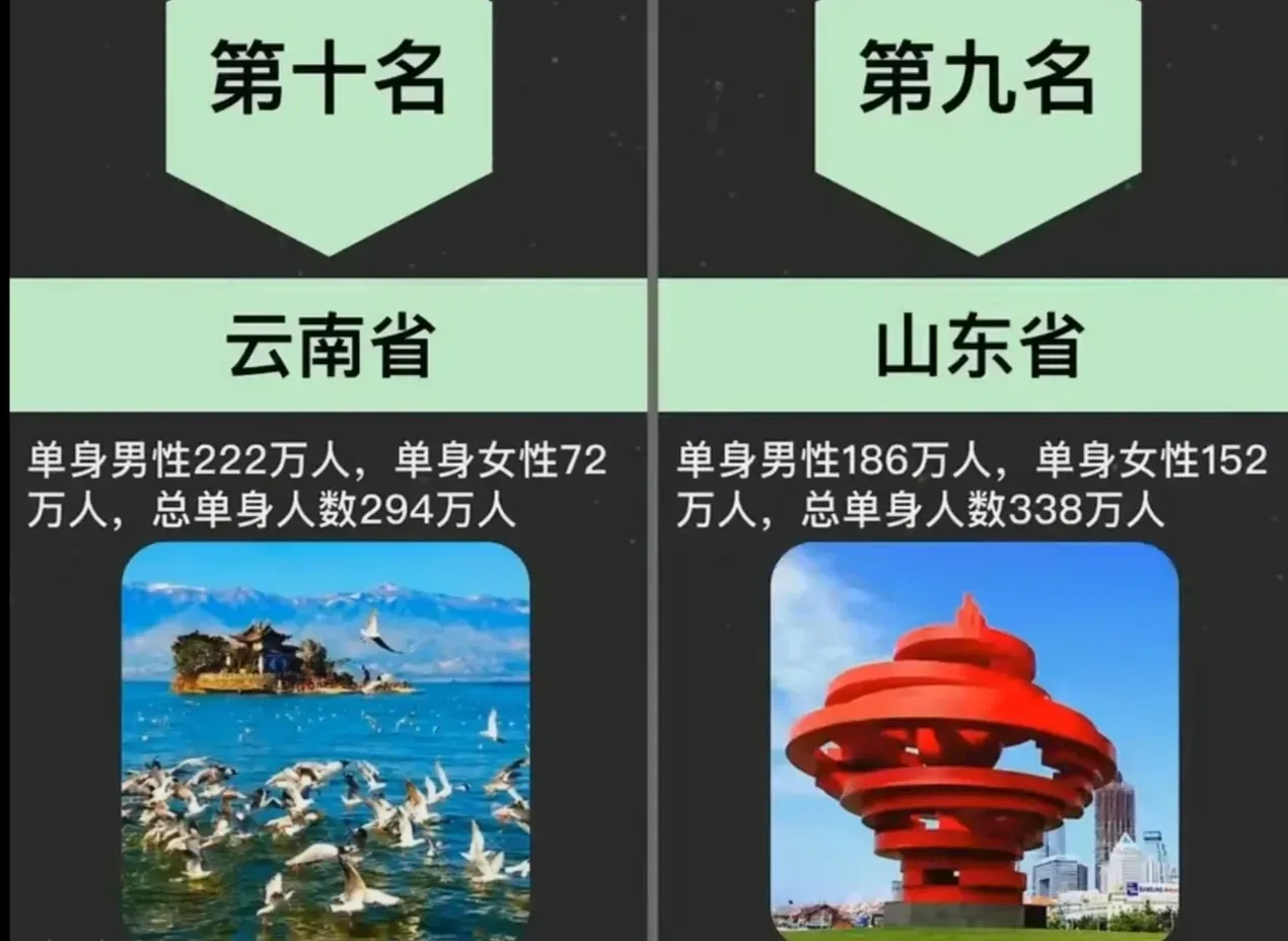 全国单身（男女）最多的是哪个省丨调查
